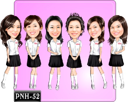 Q版多人漫畫 PNH-52  雄女Q版畫